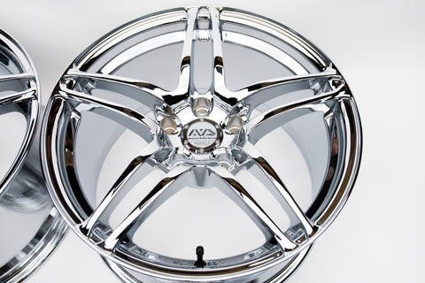 AVS Model 5 17" 9J +35, 8J +38 (5x114.3) *Triple Chrome Plated*