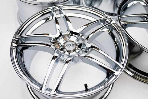 AVS Model 5 17" 9J +35, 8J +38 (5x114.3) *Triple Chrome Plated*