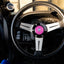 ND Osaka Pink Horn Button *Black Chrome Trim Ring*