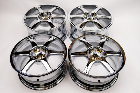 AVS Model 6 17" 9J +35, 8J +35 (5x114.3) *Triple Chrome Plated*