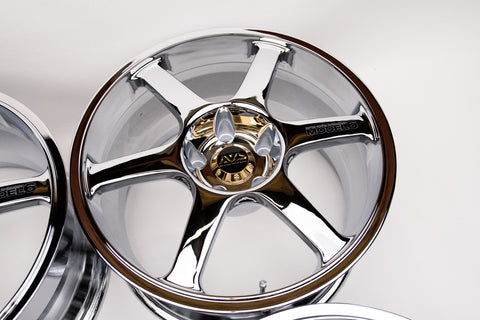 AVS Model 6 17" 9J +35, 8J +35 (5x114.3) *Triple Chrome Plated*