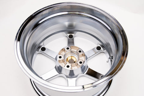 AVS Model 6 17" 9J +35, 8J +35 (5x114.3) *Triple Chrome Plated*