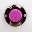 ND Osaka Pink Horn Button *Black Chrome Trim Ring*