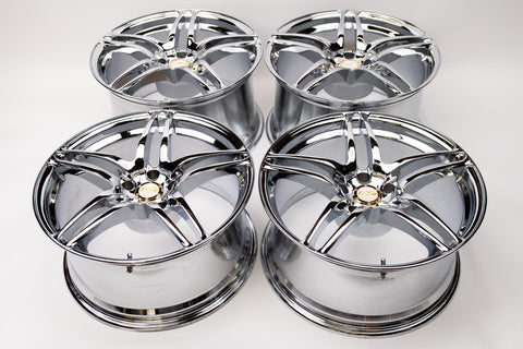 AVS Model 5 18" 10J +19, 9J +10 (5x114.3) *Triple Chrome Plated*