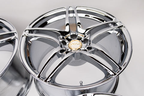 AVS Model 5 18" 10J +19, 9J +10 (5x114.3) *Triple Chrome Plated*