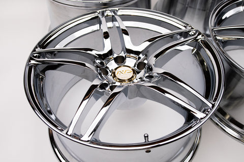 AVS Model 5 18" 10J +19, 9J +10 (5x114.3) *Triple Chrome Plated*