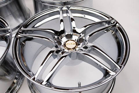 AVS Model 5 18" 10J +19, 9J +10 (5x114.3) *Triple Chrome Plated*