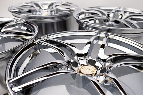 AVS Model 5 18" 10J +19, 9J +10 (5x114.3) *Triple Chrome Plated*