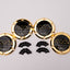 Yokohama AVS Model 5 Reproduction Center Caps *24k Gold Plated / Black*