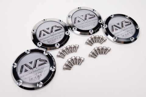 Yokohama AVS Model 5 Reproduction Center Caps *Chrome Plated*