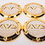 Yokohama AVS Model 5 Reproduction Center Caps *24k Gold Plated / White*