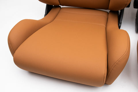 Recaro LS Tan Seat Pair *Reupholstered*