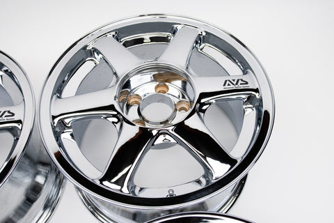 AVS VS-6 17" 9J +35, 8J +35 (5x114.3) *Triple Chrome Plated*