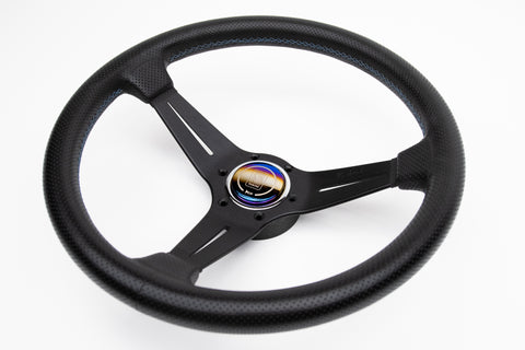 350mm Nardi Rally Deep Corn *Blue Stitching*