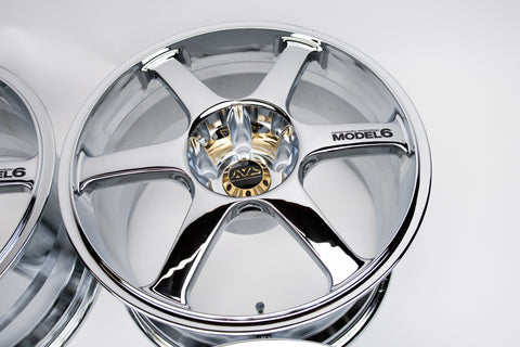 AVS Model 6 17" 9J +20, 9J +35 (5x114.3) *Triple Chrome Plated*