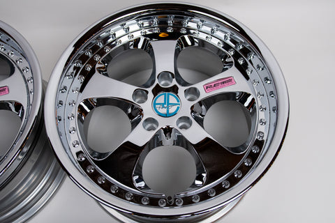 RE雨宮 AW-7 by Desmond 17" 9J +35, 8J +35 (5x114.3) *Triple Chrome*