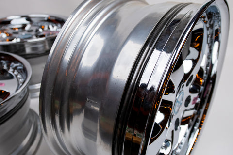 RE雨宮 AW-7 by Desmond 17" 9J +35, 8J +35 (5x114.3) *Triple Chrome*