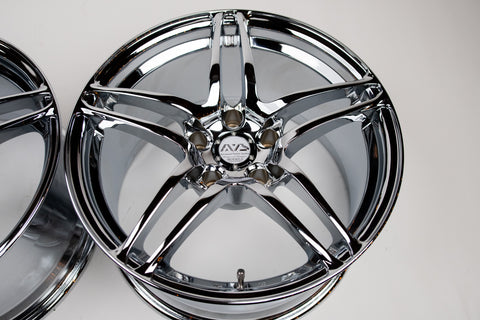 Advan AVS Model 5 17" 9J +22 (5x114.3) Pair *Triple Chrome*