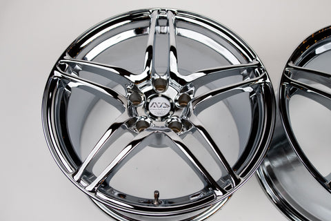 Advan AVS Model 5 17" 9J +22 (5x114.3) Pair *Triple Chrome*