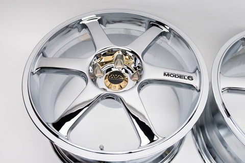 Yokohama AVS Model 6 18" 9J +35, 8J +35 (5x114.3) *Triple Chrome Plated*