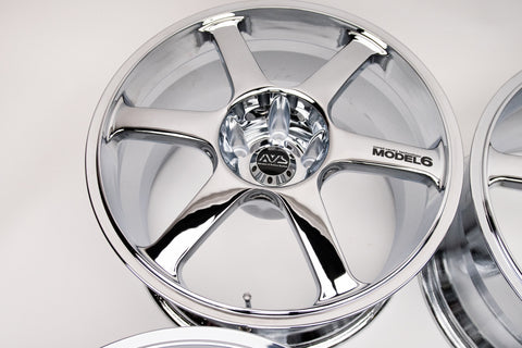 Yokohama AVS Model 6 18" 10J +24 (5x114.3) *Triple Chrome Plated*