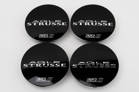 SSR Agle Strusse Reproduction Center Caps *Black/Chrome*