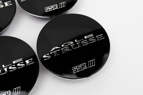 SSR Agle Strusse Reproduction Center Caps *Black/Chrome*