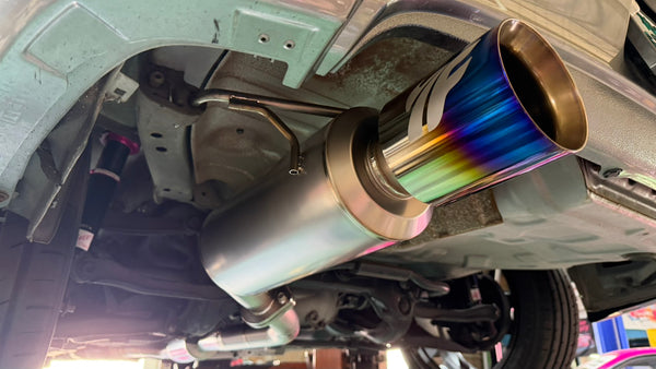 Yashio Factory Nissan Silvia S15 Super Silent Titanium Muffler (NA, 50mm Main Pipe)