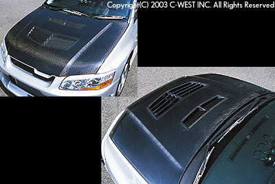 C-WEST Mitsubishi Lancer Evolution VII (CT9A) Super Aero Bonnet (PCC)