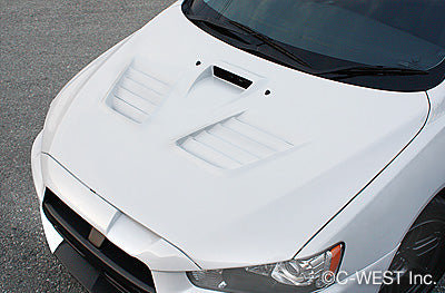 C-WEST Mitsubishi Lancer Evolution X (CZ4A) Aero Bonnet (FRP)
