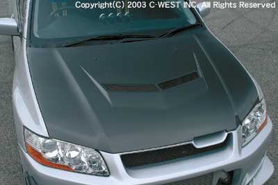 C-WEST Mitsubishi Lancer Evolution VII (CT9A) Aero Bonnet (FRP)