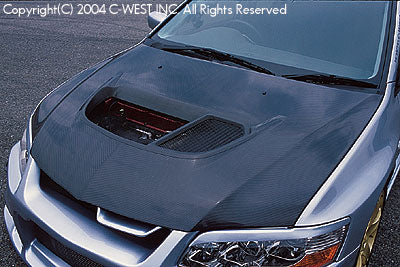 C-WEST Mitsubishi Lancer Evolution VIII-IX (CT9A) Super Aero Bonnet (PCC)