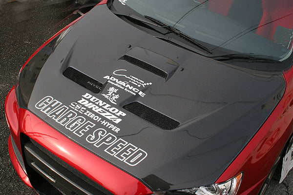 CHARGESPEED Mitsubishi Lancer Evolution X (CZ4A) Bonnet Type 1 with Ducts) 2