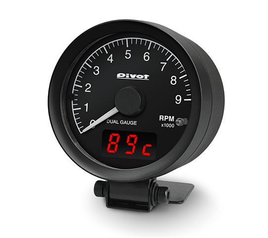 PIVOT DUAL GAUGE RS Tachometer DRS-T (60mm, Wired)