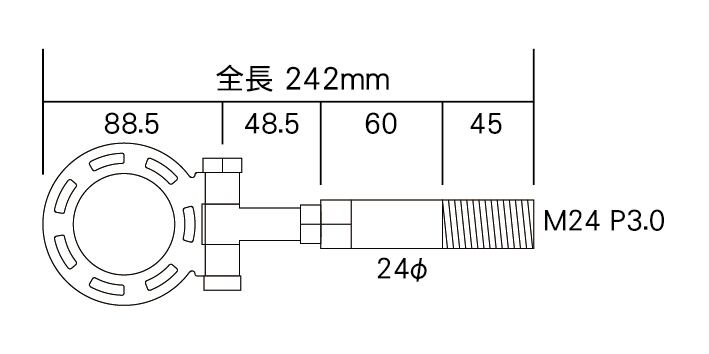 GP SPORTS Mitsubishi Lancer Evolution X (CZ4A) G-SONIC Tow Hook TYPE-2 (GH2-02)