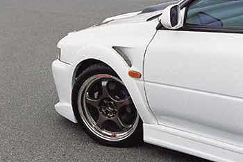 CHARGESPEED Subaru Impreza WRX (GC8) D-1 Style Vented Front Fenders (Over Fender Type All Models) 3