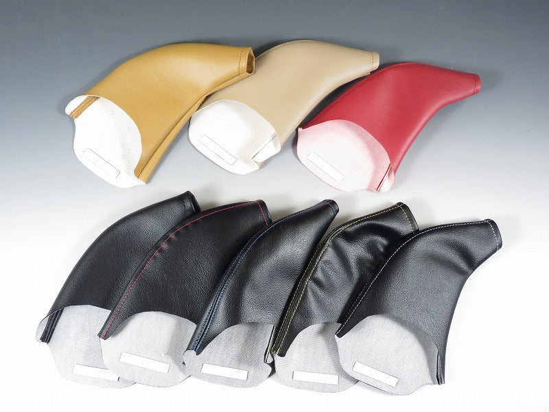 ZOOM ENGINEERING Mazda Roadster (NA / NB) Eunos Mazda NA / NB Roadster Parking Brake Boot (Leather Black Red Stitch)