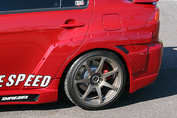 CHARGESPEED Mitsubishi Lancer Evolution X (CZ4A) Rear Blister Fenders (20mm Wider per Side)