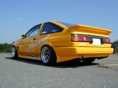 J Blood Toyota Corolla Levin (AE86) Rear Under Spoiler (Soft FRP) (Kouki, Pair)