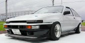 J Blood Toyota Sprinter Trueno (AE86) Front Blister Fenders (Zenki and Kouki, Pair)