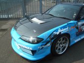 J Blood Nissan Silvia S15 Bonnet (Carbon) (with Rain Cover)