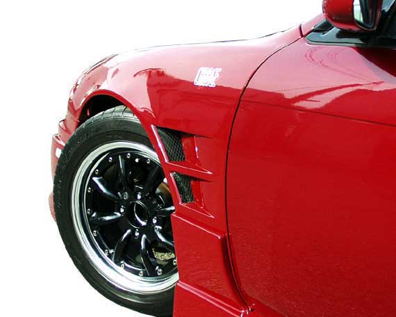 CHARGESPEED Nissan Silvia S14 D-1 Style Vented Front Fenders (Kouki 20mm Wider per Side)