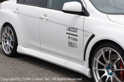 C-WEST Mitsubishi Lancer Evolution X (CZ4A) Side Steps (PFRP)