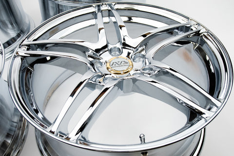 AVS Model 5 18" 9J +40, 8J +45 (5x114.3) *Triple Chrome Plated*