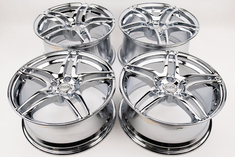 AVS Model 5 17" 9JJ +35, 8JJ +30 (5x114.3) *Triple Chrome Plated*