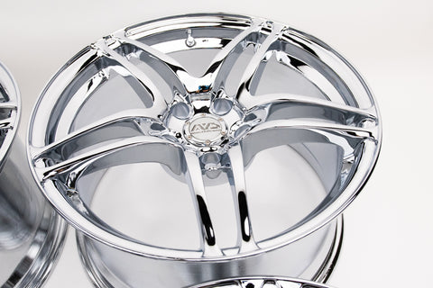 AVS Model 5 17" 9JJ +35, 8JJ +30 (5x114.3) *Triple Chrome Plated*