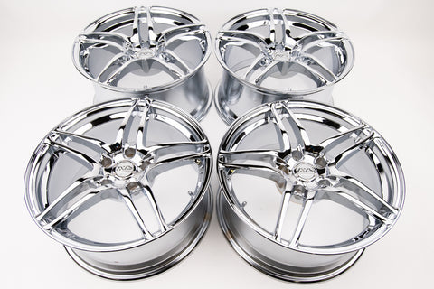 AVS Model 5 17" 9JJ +40, 8JJ +38 (5x114.3) *Triple Chrome Plated*