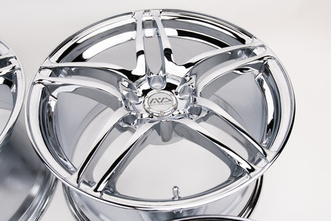 AVS Model 5 17" 9JJ +40, 8JJ +38 (5x114.3) *Triple Chrome Plated*