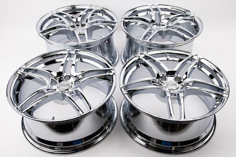 AVS Model 5 17" 9JJ +35, 8JJ +30 (5x114.3) *Triple Chrome Plated*