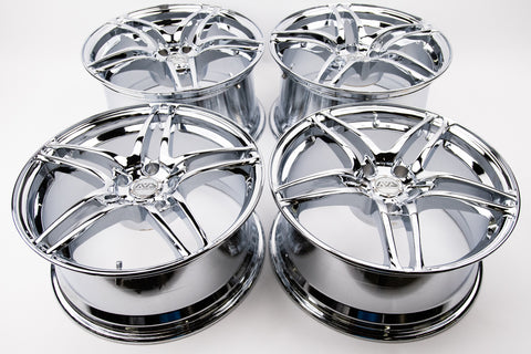 AVS Model 5 17" 9JJ +35, 8JJ +30 (5x114.3) *Triple Chrome Plated*